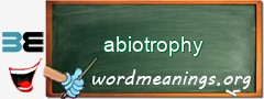 WordMeaning blackboard for abiotrophy